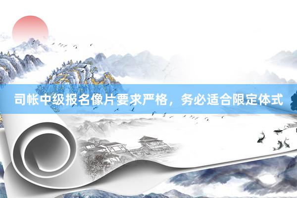 司帐中级报名像片要求严格，务必适合限定体式